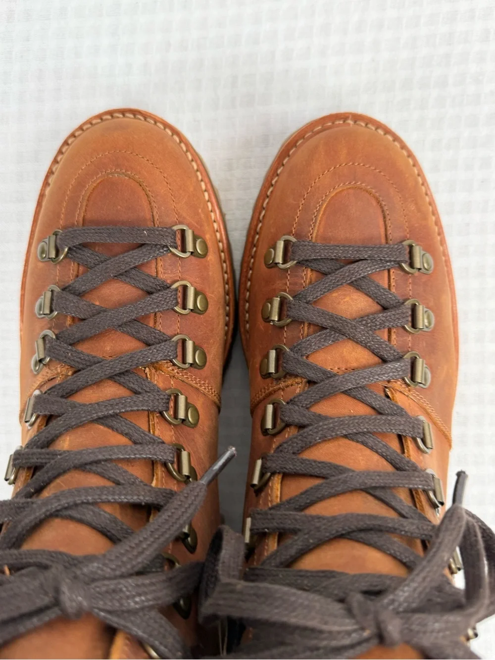 Grenson Brady Men’s Hiker Boots Size 7 US (6 UK) Brown Leather Commando Soles